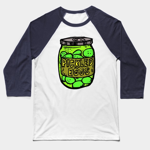 Pickled Eggs Baseball T-Shirt by LiquoriceLino